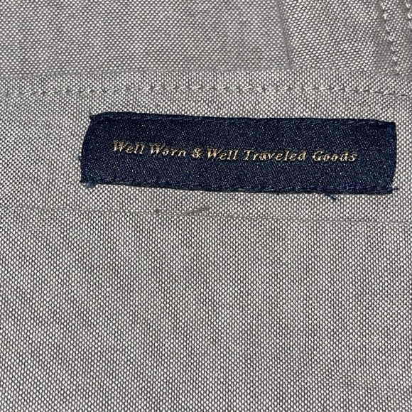 Roark Men Shirt L Chambray Blue Button Down Flap Pockets Long Sleeve Classic XL - Picture 6 of 9